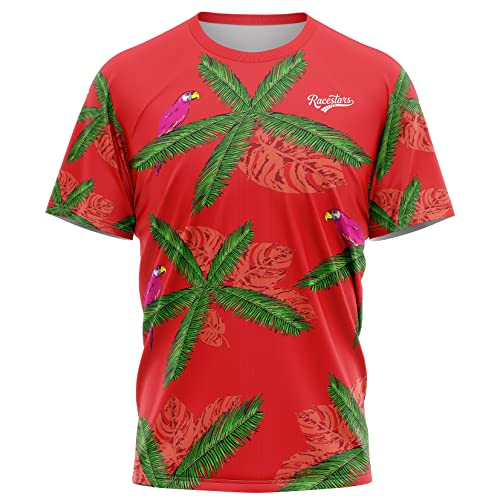 RACESTARS Men's Cycling Jersey Motocross MTB Short Sleeve Mountain Bike Shirt Anti-uv Enduro Racing Jersey