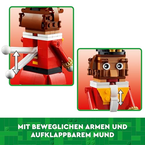 LEGO Nussknacker, Nussknacker-Figur, weihnachtliches Bauset für Jungen und Mädchen, Kinder, Weihnachtsdeko, Spielzeug zum Sammeln, lässt Kinder fantasievoll Spielen 40640