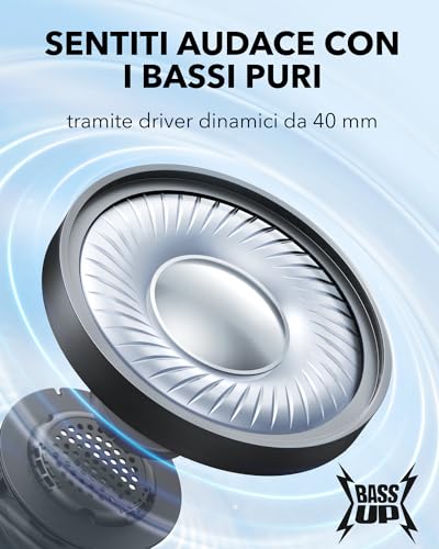 Soundcore Cuffie Bluetooth On-Ear H30i, Cuffie Wireless, Design Pieghevole, Bassi Puri, 60 Ore di Riproduzione, Bluetooth 5.3, Leggere e Confortevoli, Connettività con App, Connessione Multipunto - Immagine 1