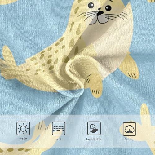 Cartoon Girls Underwear Toddlers 2t Cotton Little Girl Panties Cute Cartoon Yellow Seals Light Blue Briefs Undies Kids3