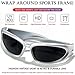 AIEYEZO Y2K Sunglasses Womens Mens Wrap Around Sports Sun Glasses Fashion Oval Thick Frame Ladies Shades (Silver/Grey)