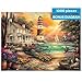 Buffalo Games - Chuck Pinson - Cottage by the Sea - 1000 Piece Puzzle for Adults, Serene Lighthouse Jigsaw with Poster, Premium Scenic Puzzle for Game Nights