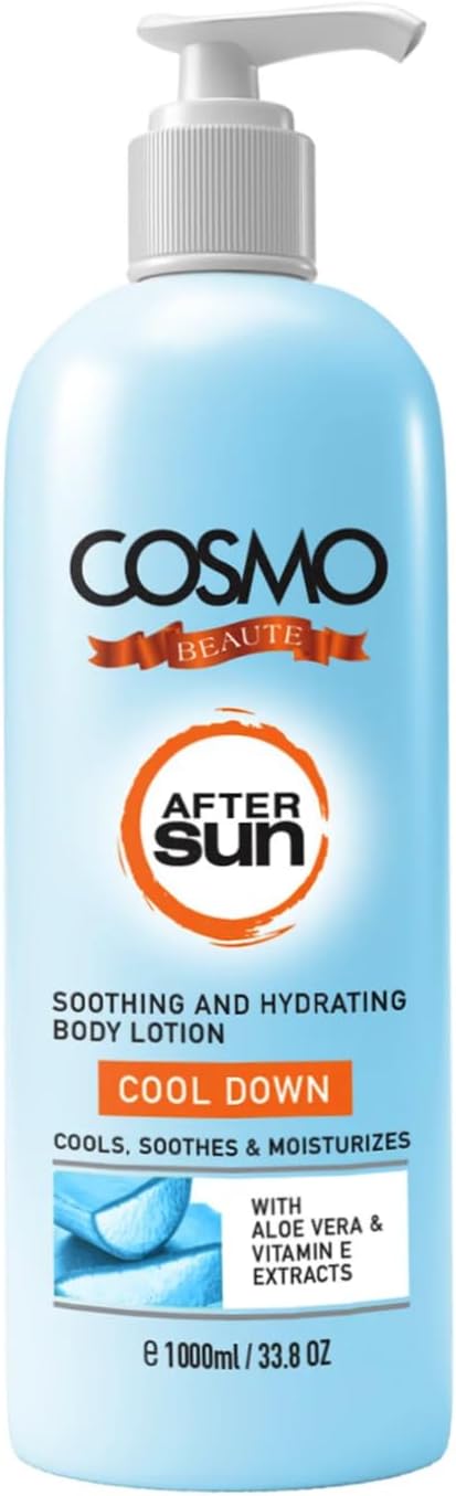 CD COSMO DESIGNS Beaute After Sun Cool Down Body Lotion 1000ml, Soothing & Hydrating, With Aloe Vera & Vitamin E Extracts, Unisex
