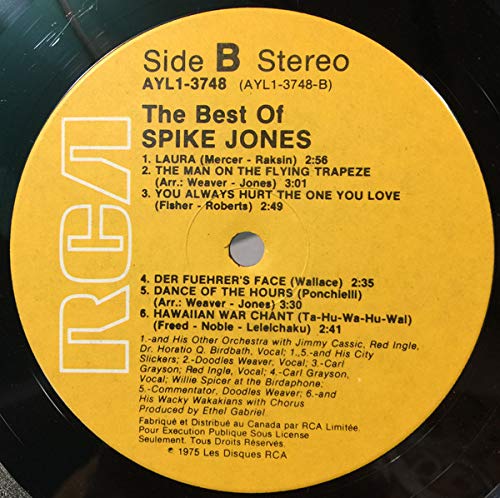 Vista 3 de The Best of Spike Jones and His City Slickers Record Album RPM , Stereo Release from 1975 on the RCA Records label , Classic Comedy as heard on the