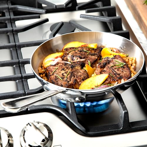 All-Clad D3 3-Ply Stainless Steel Fry Pan 7.5 Inch Induction Oven Broiler Safe 600F Pots and Pans, Cookware Silver - Image 2