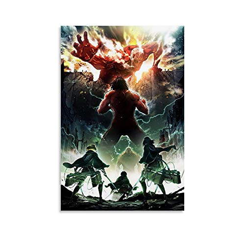 Póster de Shingeki No Kyojin en alta definición sobre lienzo y arte...