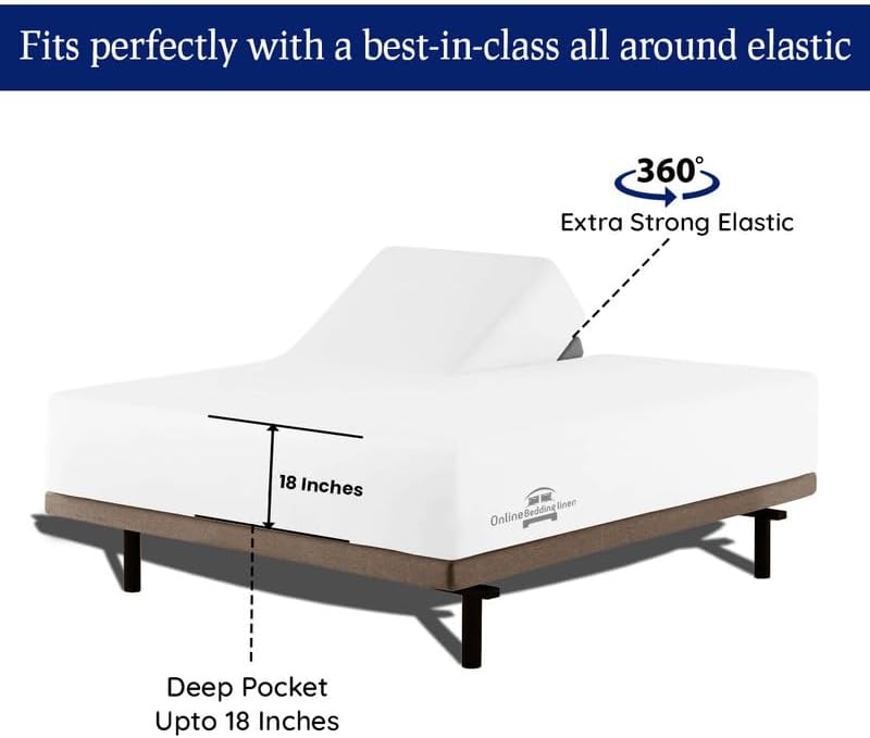 Miniatura 6 de Flex Top - Cama de tamaño California King, 800 hilos, 100% algodón egipcio, sábanas de 18 pulgadas de profundidad para dormir numero cama (4 piezas)