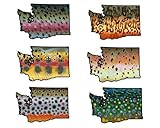 Washington 3' Fly Fishing 3-Sticker Set Waterproof Vinyl Featuring Brown, Brook, Cutthroat, Golden, Rainbow & Tiger Trout Ideal for Yeti, Hydroflask, Laptops, Fly Boxes & Outdoor Gear Made in USA