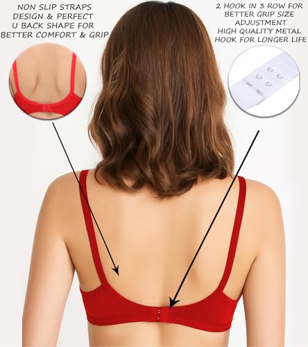 Image of SONA M1020 Non-Padded Non-Wired Molded Medium Coverage T-Shirt Bra with Adjustable Straps