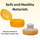 Adore Rokey Compact Powder Puff Set with Case - Baby Care After-Bath Powder Puff with Portable Talcum Powder Holder Box (Yellow) gallery image