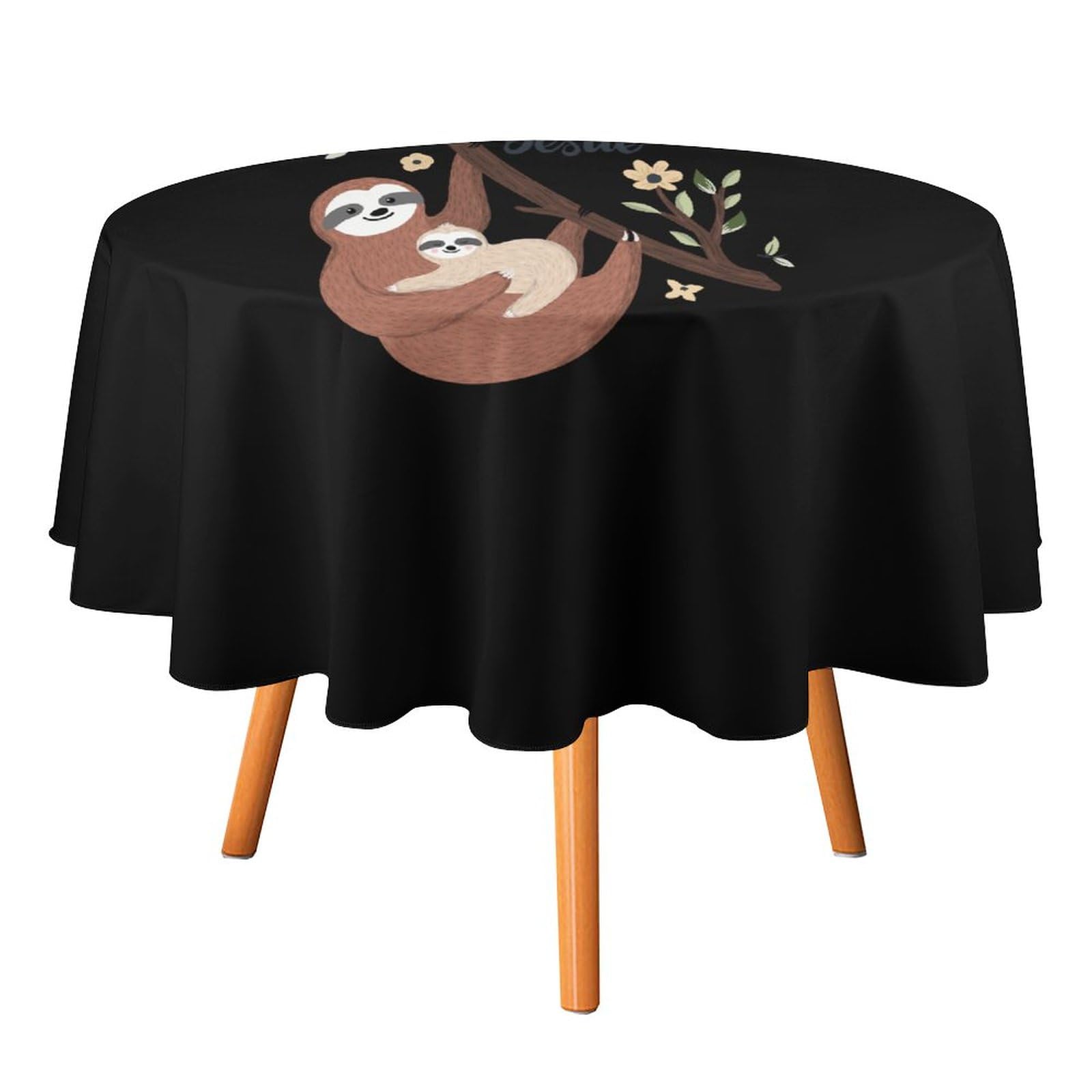 Sloth Mama is My Bestie Table Cloth Decorative Fabric Table Cover Washable Dust-Proof Wrinkle Resistant for Camping Picnic 19.99