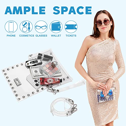 Image of Small Clear Purse Stadium Approved for Women,Cute Clear Crossbody Bag for Sports Event,Concert,Gameday