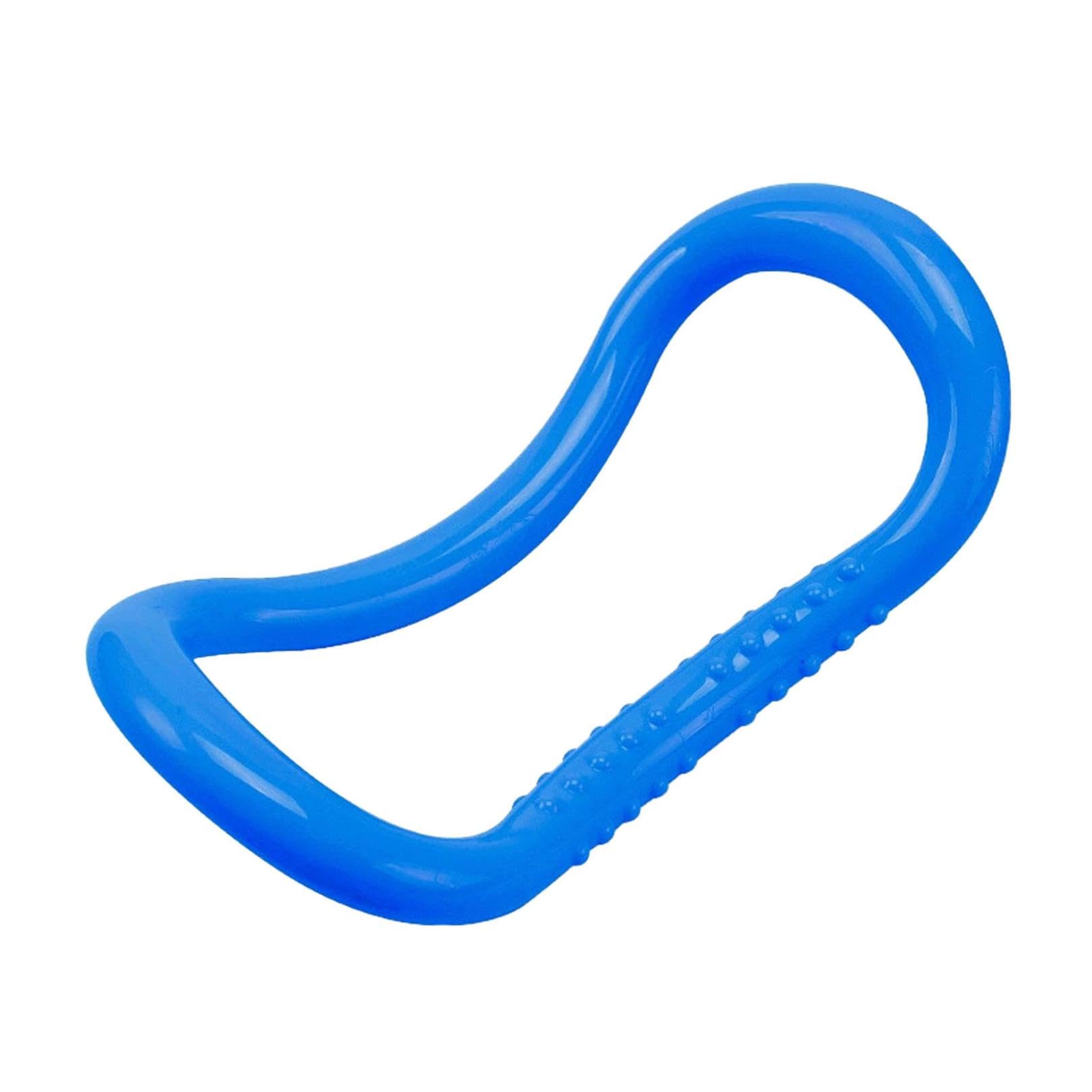 2 Pieces of Yoga Ring for Leg Calves, Fitness Circle, Exercise Workout Yoga Circles, Pilates Circle Stretch Resistance Training Support Massage, Resistance Support Tool Calf Massage (1, Blue2)