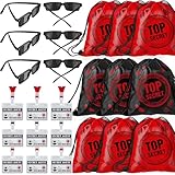 36 Pack Spy Detective Party Favors Kit Top Secret Party Favors 12 Secret Agent Name Tags 12 Drawstring Bags 12 See Behind You Sunglasses for Escape Room Favor Mystery Detective Birthday Supplies