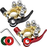 ricambi multipla  Morsetti per Batteria Auto, Terminali Morsetti di Batteria, Connettori Terminali Batteria con Distanziatore e Chiave Inglese per Moto, Auto, Batteria