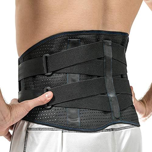 Back Brace - Back Support Belts for Men Women, Compression Lower Back Brace for Pain Relief, Strained Muscles, Breathable Lumbar Belts with Functional Pocket for Sciatica (XL)