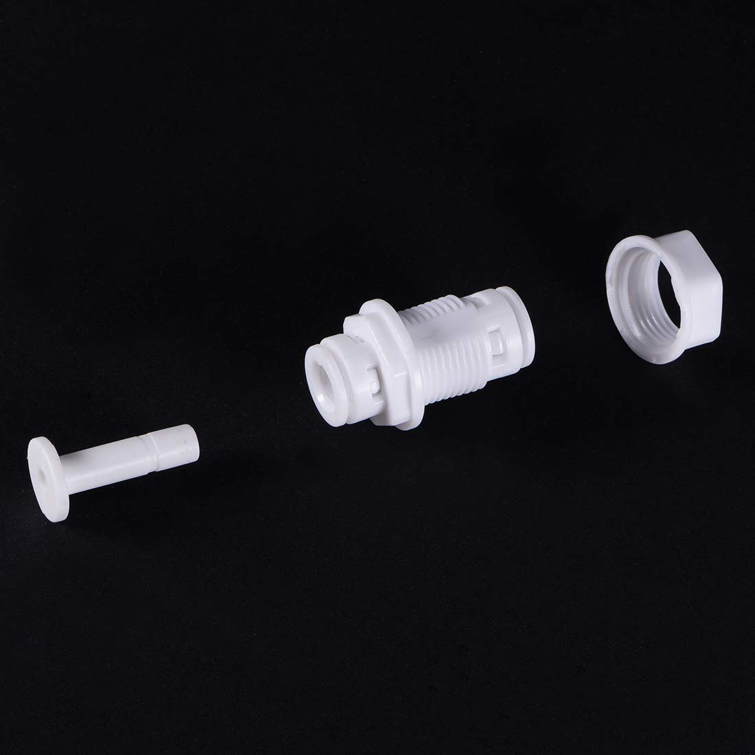 Lot De 10 Connecteurs Rapides L G1/4 Mâle 1/4" Tube - Purificateur Eau RO Blanc/Noir