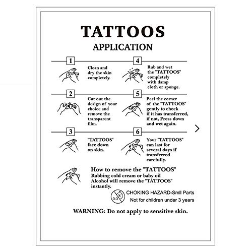 Elane 19 Sheets Temporary Tattoo Stickers Set，Including 18Pcs Body Art Makeup Fake Tattoo,1Pcs Calm Down Tattoo Stickers Hand Neck Wrist Art Fashion,Waterproof Removable Body Sticker #TOP6