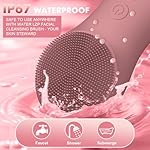 LZP Facial Cleansing Brush Face Scrubber, Silicone Electric Exfoliator Scrubber with 6 Speeds, Rechargeable Face Scrubber for Cleansing, Waterproof Face Scrub Brush for Men & Women - Image 5