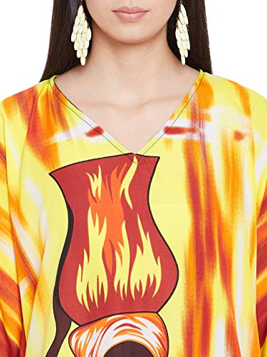 Image of Oussum Women Plus Size Kaftan Kimono Loose Maxi summer dresses for women Beach 3 /4 Sleeve Casual lounge dress Boho