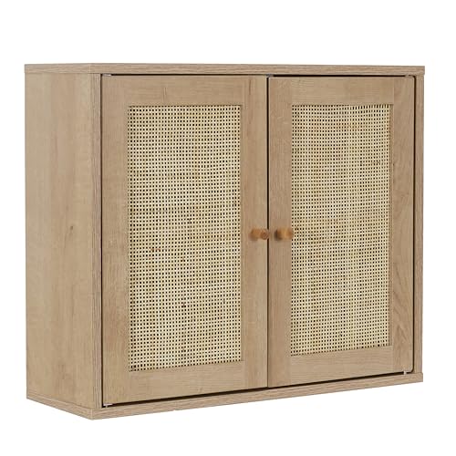 HOME DECO FACTORY - Armoire Murale Modèle Bali Collection Natural Crush - Meuble de Salle de Bain - 60 x 50 x 20 cm - Marron - Design Élégant et Pratique pour Votre...