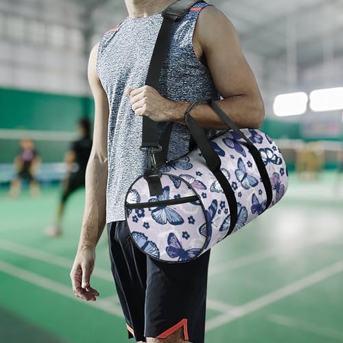 Sac duffel multifonction papillons bleus 45cm de longueur - 7