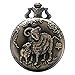 Montre De Poche Antique Animal Quartz Montre De Poche Collier Pendentif Bronze Zodiaque Chinois Cadeaux Commémoratifs À L'Ancienne Bronze Collier Fob Chaîne