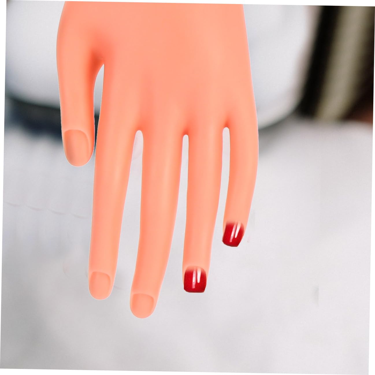 Hohopeti Mano per Pratica Unghie Riutilizzabile in Plastica Leggera Articolazioni Mobili per Formazione Manicure e Design Nail Art