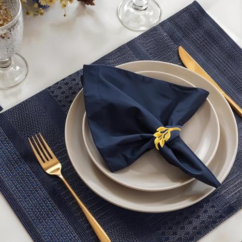 Maxqzin 10Pcs Gold Napkin Rings Leaf Napkin Rings Metal Napkin Holder Table Decor for Wedding Party Dinner Banquet - Cosy Home Interiors Maxqzin 10Pcs Gold Napkin Rings Leaf Napkin Rings Metal Napkin Holder Table Decor for Wedding Party Dinner Banquet - Image 6