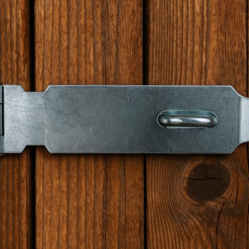 Image of DOVETAIL 6 inch (15.24 cm) Galvanized Pad Bolt Hasp | Easy Installation with Included Screws | Suitable for Gates & Cabinets | Rust-Resistant | Versatile Security Solution