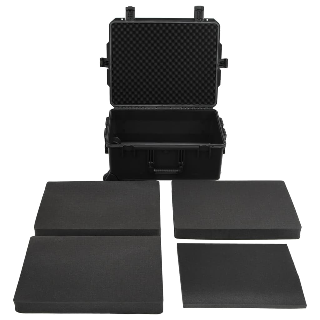 vidaXL Valise de vol Portable Noir 62,5x50x28,5 cm PP