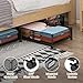 Gawerk Under Bed Storage with Wheels, Foldable Metal Mesh Underbed Storage Container Bins, Tool-free Assembly Clothes Drawer Organizer,2Pack