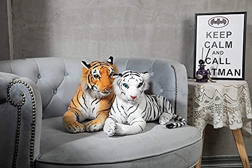 Xirongtu The Plush Yellow Tiger Toys, 28-Inch Tall(Tail Measurement Not Included) Striped Sitting Tiger Stuffed Animal #TOP4