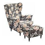 Housse de chaise à oreilles de haute qualité: Cette housse de chaise 2 pièces est composée à 92% de polyester et à 8% d'élasthanne. Durable, infroissable, anti-boulochage, respirante, résistante à la décoloration et au boulochage, lisse et infroissable, elle ne risque pas de se déformer for une utilisation prolongée. Son élasticité et sa résistance lui permettent de s'adapter parfaitement à la plupart des types de dossiers de chaises.