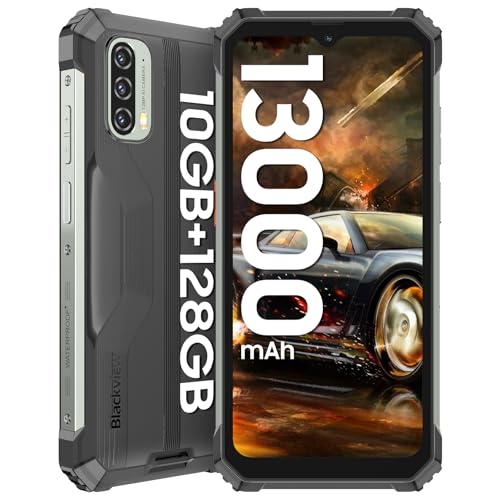Blackview BV7100 Rugged Smartphone Unlocked,13000mAh Battery,33W Fast Charge,10GB+128GB/1TB Expand,6.58" FHD+, IP69K Waterproof Rugged Phone,NFC,OTG,Glove Mode,Face/Fingerprint Unlocked