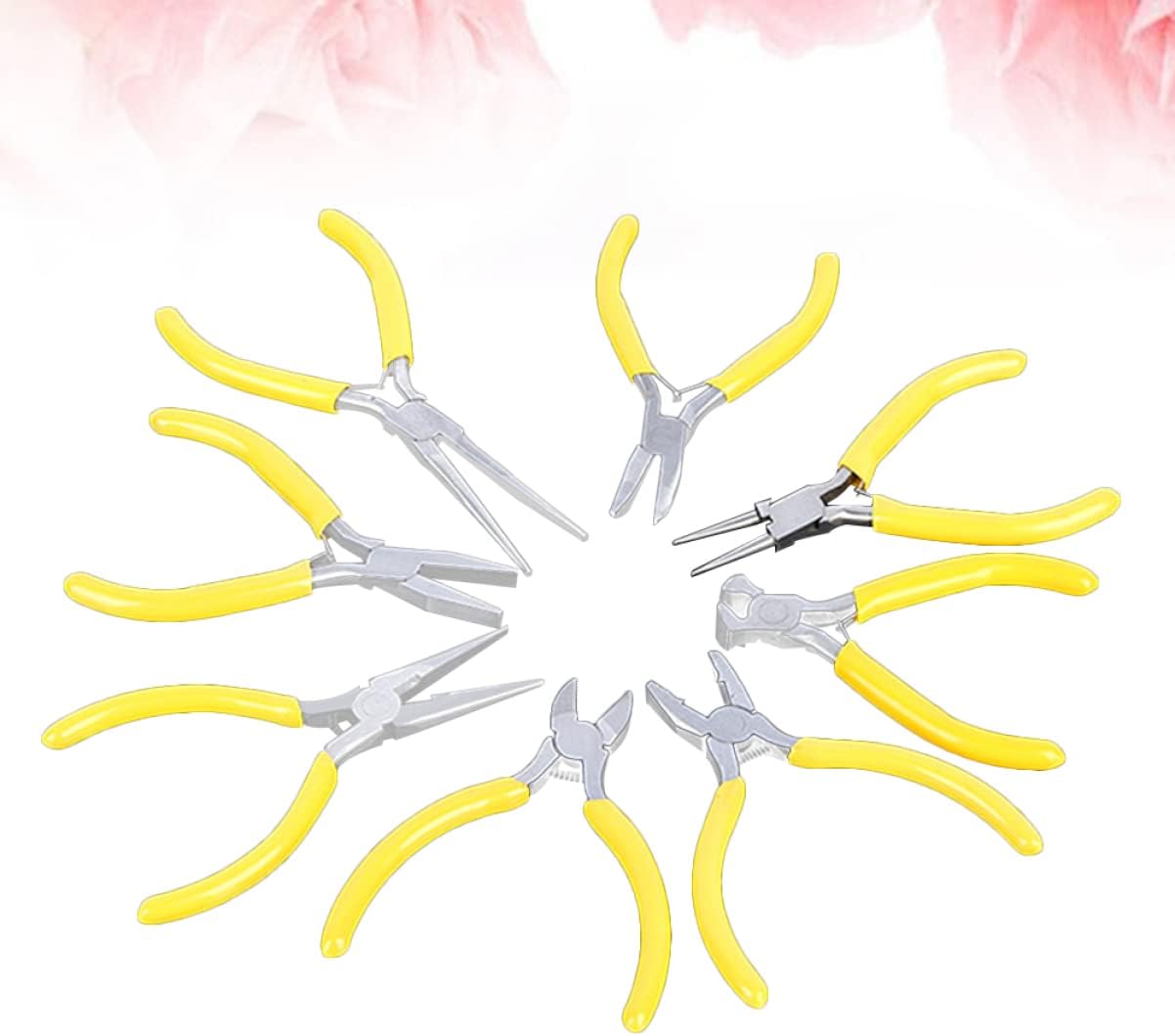 8Pcs 5 Inch Steel Mini Needle Nose Jewelry Pliers Set