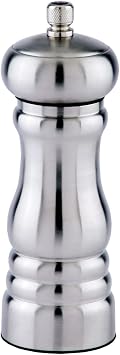 Chef Specialties 6.6 Inch Prentiss Stainless Steel Salt Mill