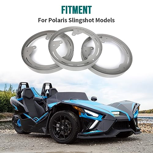 image for motoparty for Polaris Slingshot Wheel Rings DYI Kit for LED's RAW Alum