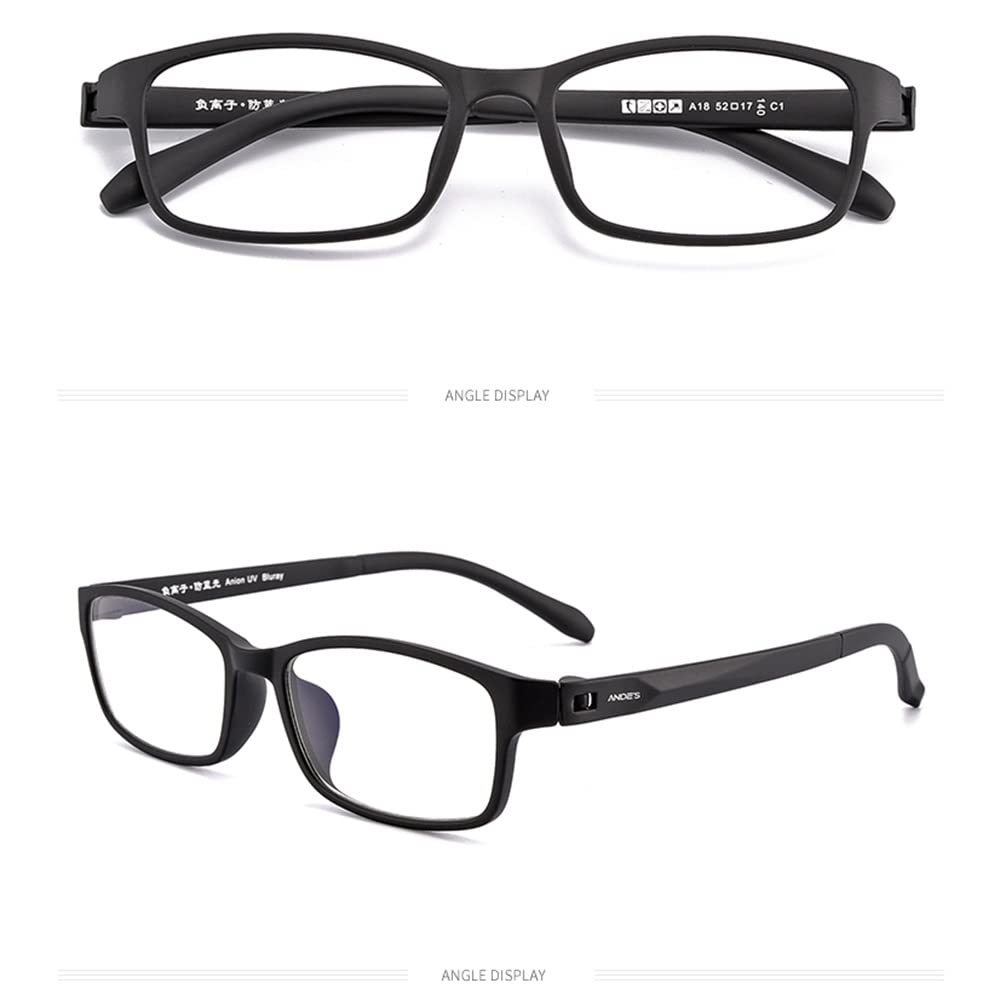 FREAZE Occhiali da lettura ultra leggeri TR occhiali da lettura, eleganti e semplici da computer, montatura agli ioni negativa, anti-stanchezza, unisex +2.0