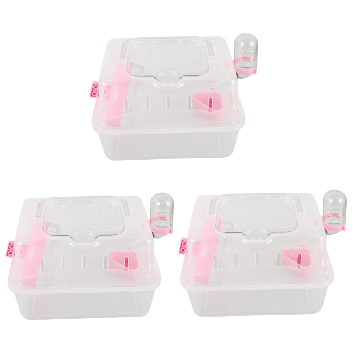 HANABASS 3stücke Kompakter Hamsterkäfig Tragbarer Käfig Für Kleintiere Für Reisen Mit Hamstern Und Meerschweinchen Sicher Und Geräumig Einfach Zu Transportieren Elegantem Design