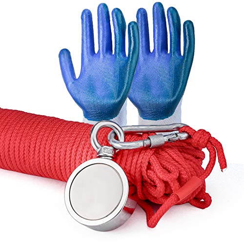 Image of DIYMAG Magnet Fishing Kit, 500Lbs Double Sided Single Hole Fish Magnets