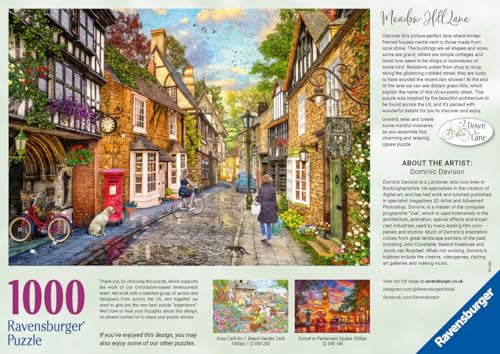 Puzzle 1000 pièces : Meadow Hill Lane Ravensburger France - vue 5