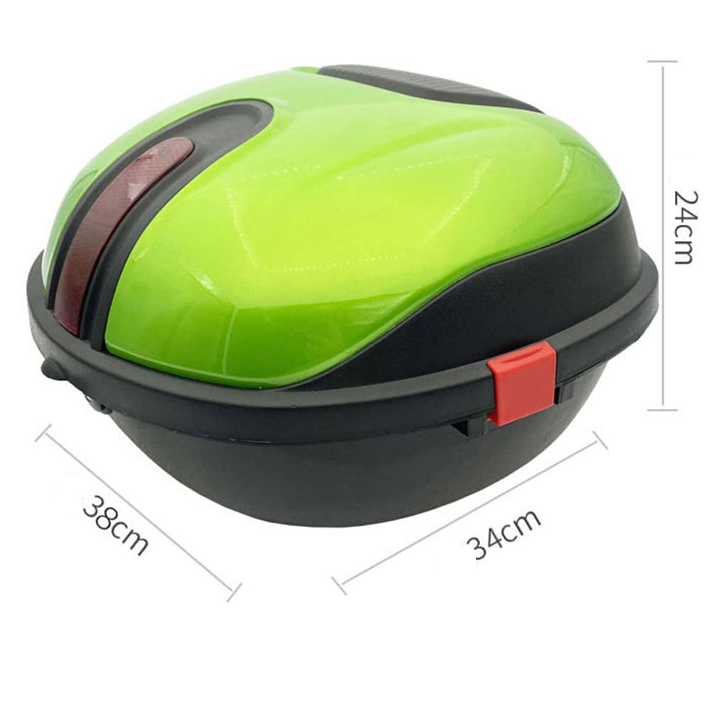 kufer motocyklowy, Zamykany kufer na motocykl z akcesoriami montażowymi Wielokolorowy 38x34x24cm(V)