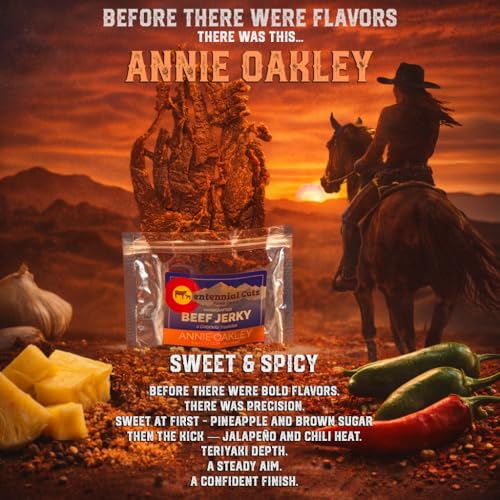 Image of Centennial Cuts Beef Jerky - Annie Oakley Sweet & Spicy - High Protein - 7 oz Snack