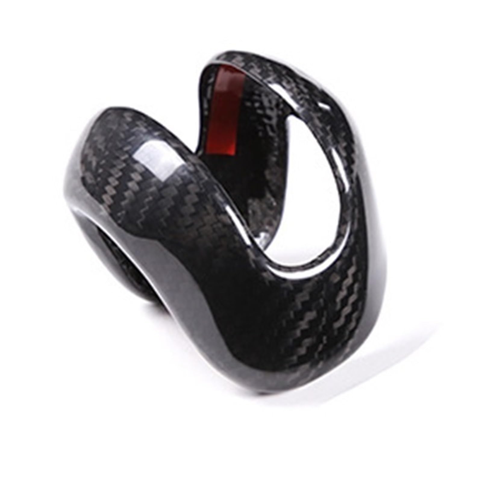 QBKGMEWCA Gear Shift Knob Cover and Gear Shift Lever Trim Compatible for Porsche Macan 2022-2023 Models Genuine Carbon Fiber(Type1)