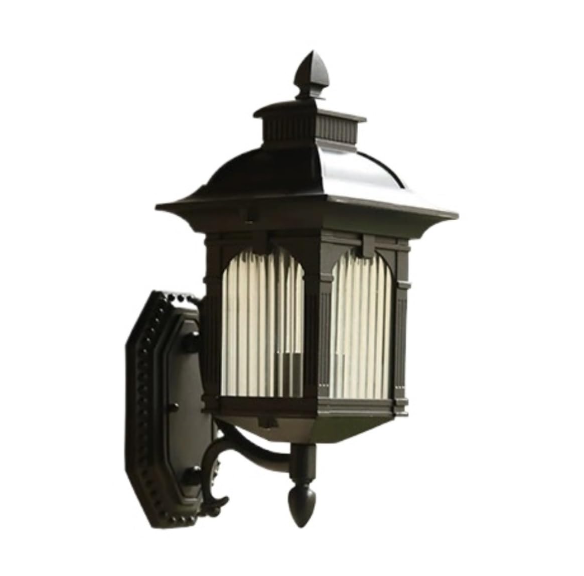CVdrtyED Outdoor Wall Lights Aluminium Outdoor Wall Sconce Glass Lantern E27 Lamp Waterproof Garden Light Terrace Patio Porch Durable Porch(Black)