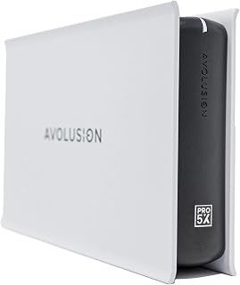 Avolusion PRO-5X Series 6TB USB 3.0 External Gaming Hard Drive for PS5 Game Console (White) (Renewed)