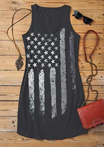 Image of Live Simple Coconut Tree Sleeveless Mini Dress Summer Beach Mini Dress Women's Summer Casual Sexy V Neck Mini Tank Dress