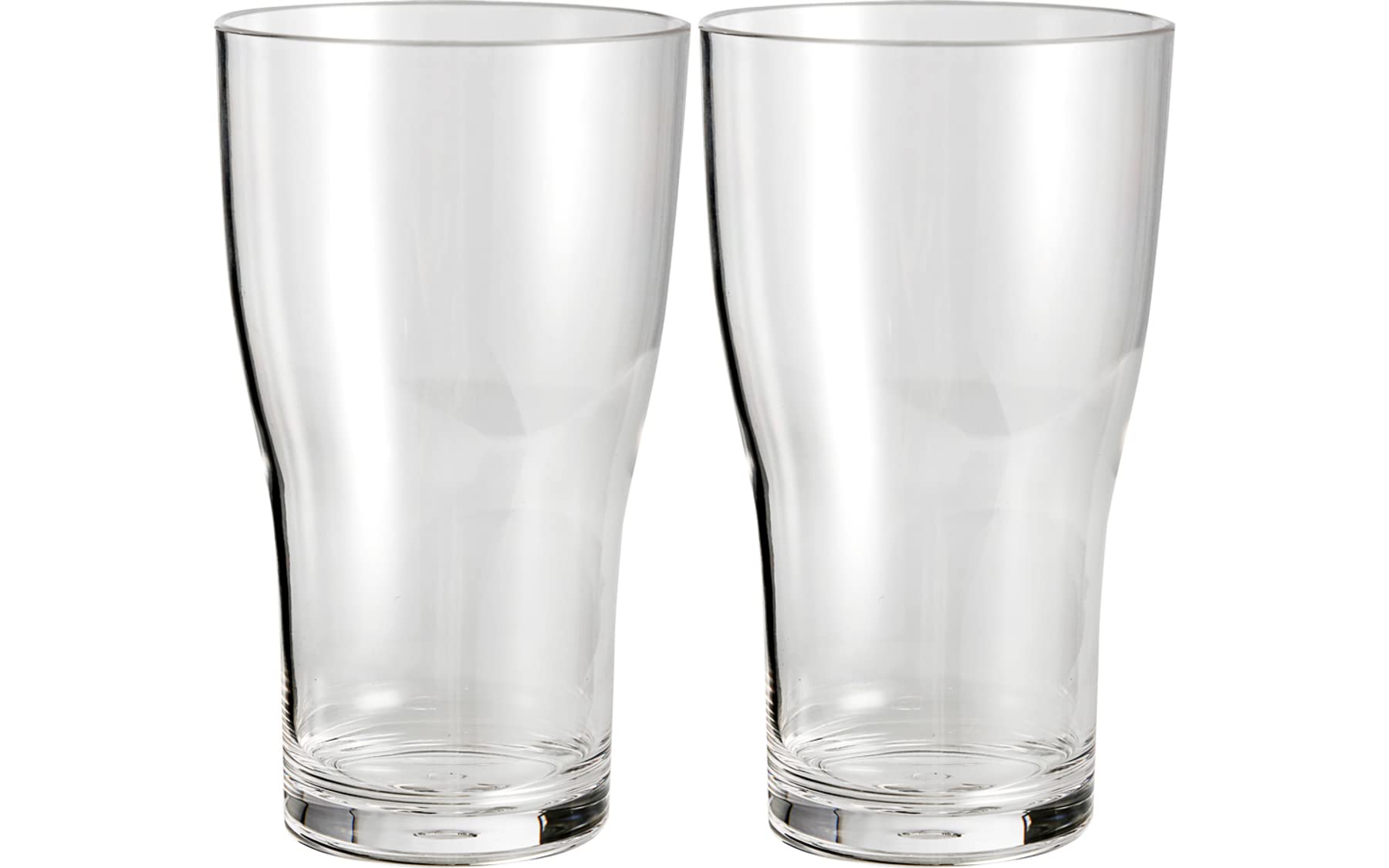 BRUNNER 0830210N.C71 Break Resistant Beer Glasses, Shatterproof, Transparent, Beerglass Pint, Food Grade Polycarbonate V 57 Cl, 2 Pieces