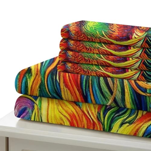 Housse de couette tournesol impression 3D lit simple 135x200 microfibre - 6